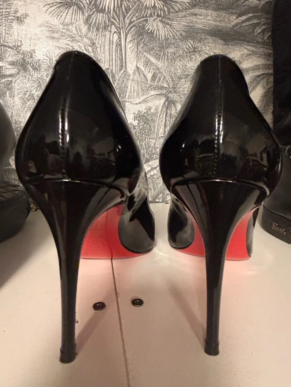 Christian Louboutin 85 mm Pumps - Patent calf leather - Black - Women 37 1/2